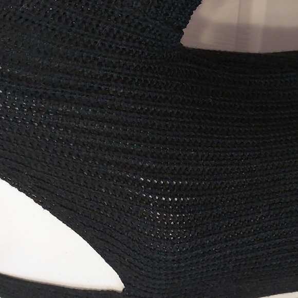 No Comment Black Loose Knit Long Sleeve Tunic Sweater Dress Size S - Picture 5 of 8